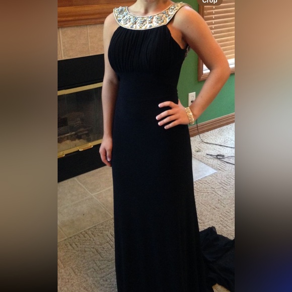 Black Prom Dress Size 2 - Hemmed to fit 5’2 with 4 inch heels - Picture 2 of 3